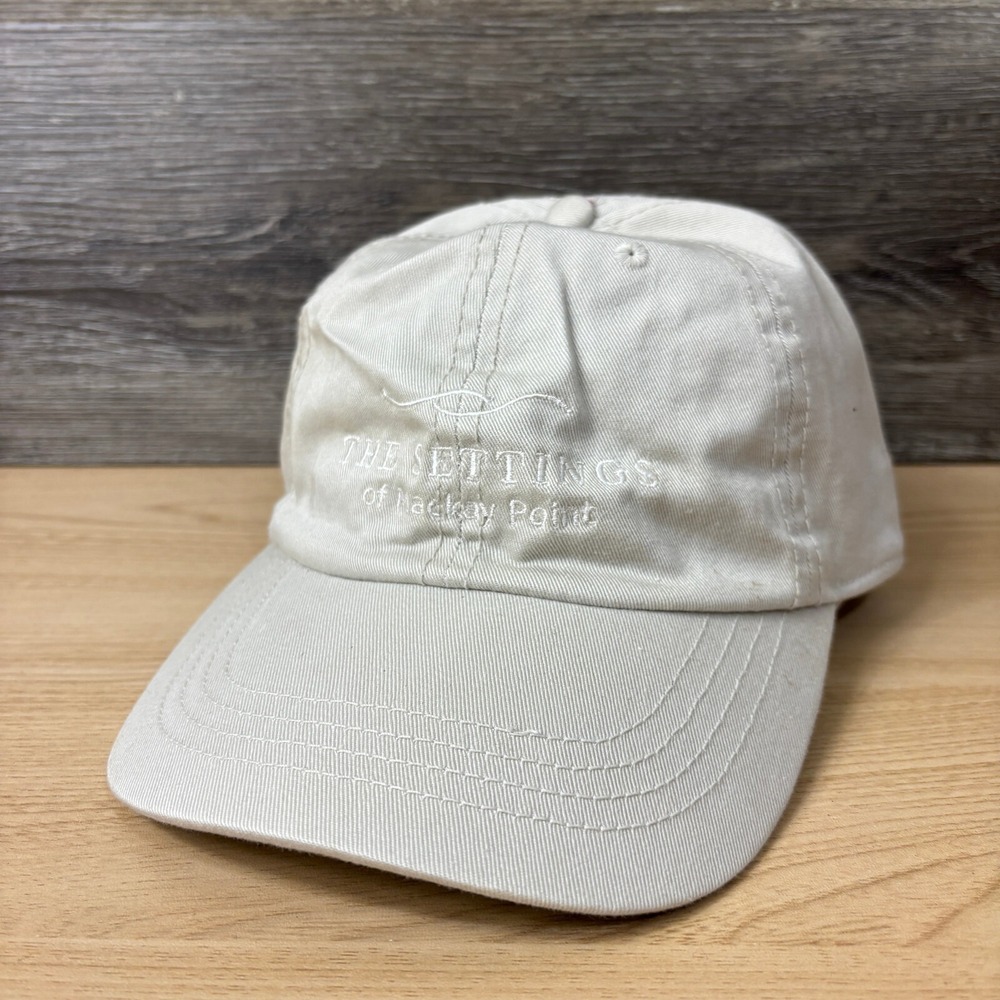 Settings of Mackay Point Hat Cap Strap Back Beige Brown South Carolina